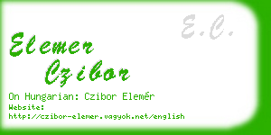 elemer czibor business card